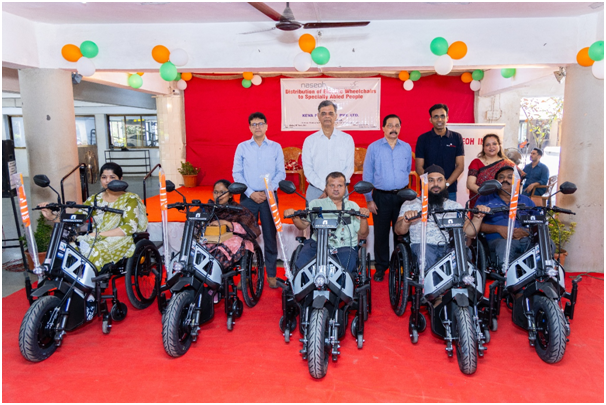 Distribution of Customised Electric Wheelchairs to  Persons with Disabilities on 30th March 2026  at NASEOH, Chembur Sponsored byKeva Flavours Pvt. Ltd